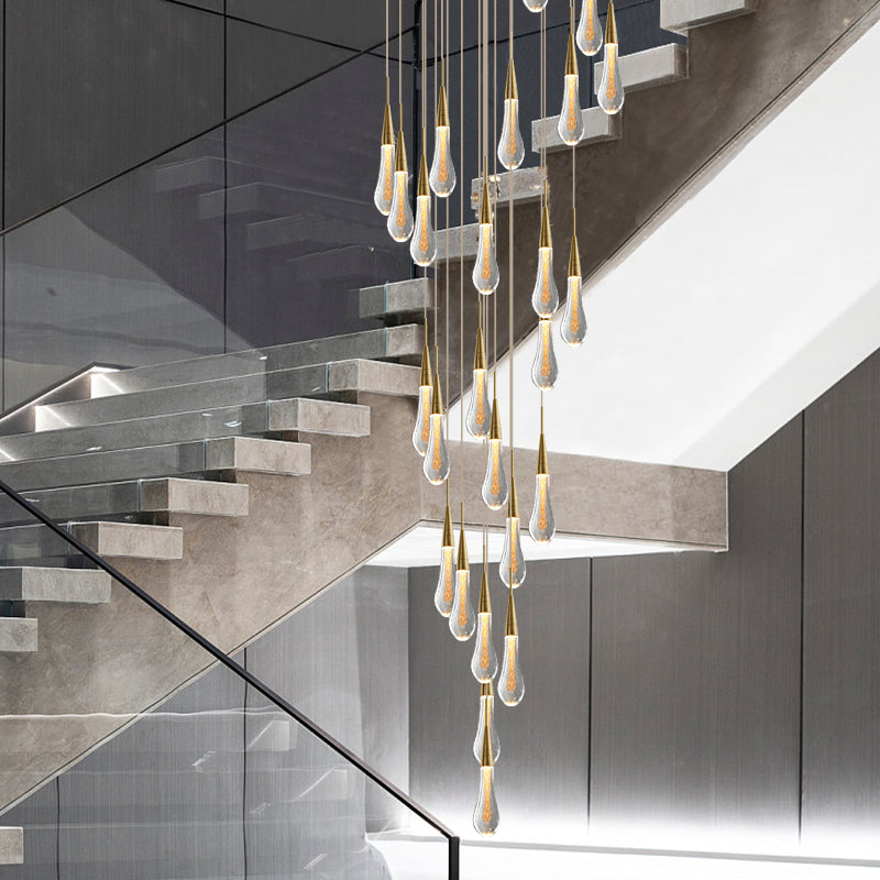 Astoria Collection | Geometric Glass-Topped Electroplated Glass Chandelier - captured in a curated lifestyle vignette in a Mid-Century Modern living room setting.
