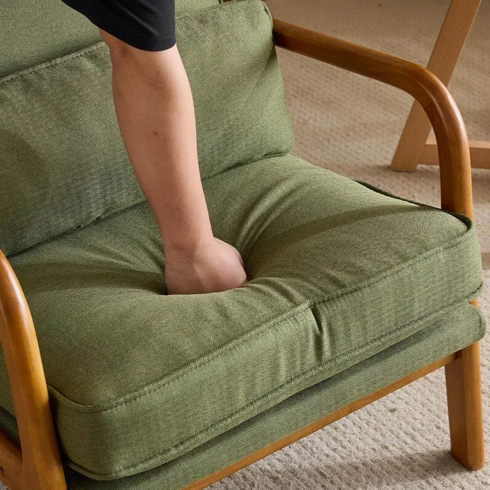 The Astoria Dark Forest Linen Accent Chair