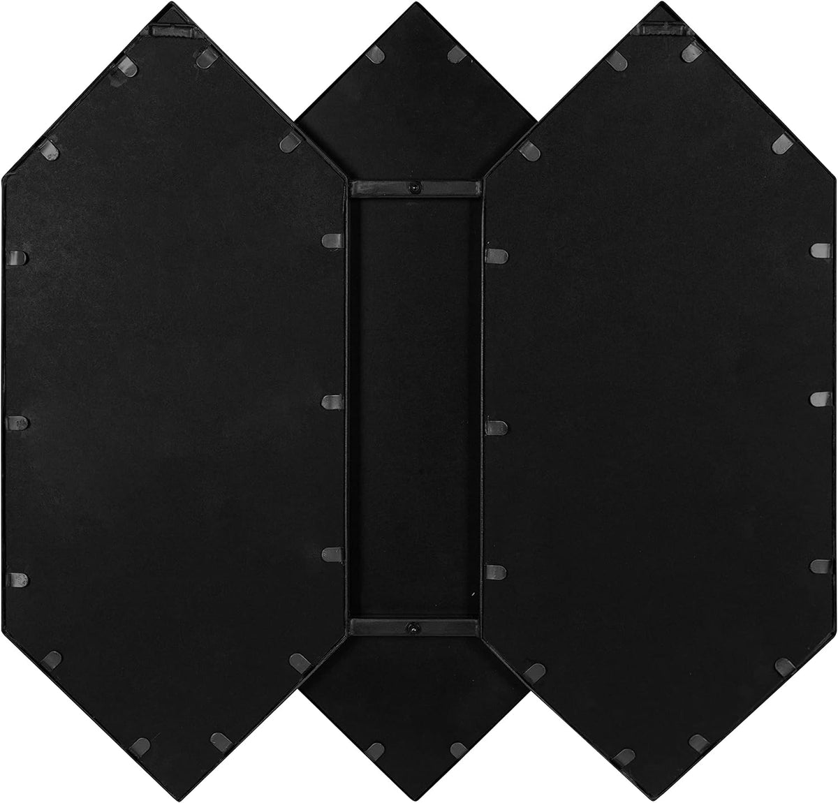 Diaz Stacked Wall Mirror; 28 X 27; Black; Decorative Dimensional Midcentury Modern Wall Decor with Geometric Shape and Symmetrical Design