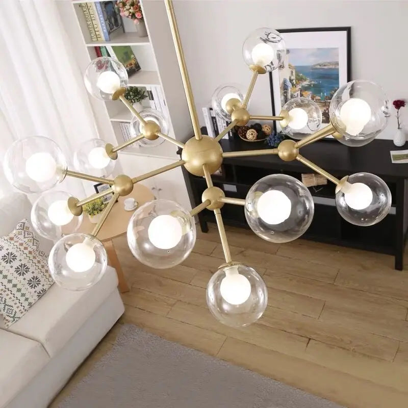 The Astoria Multi-Sphere Glass Chandelier