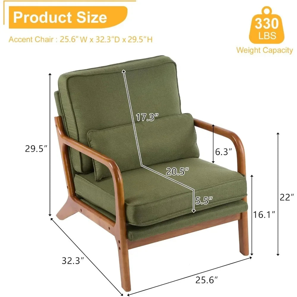 The Astoria Dark Forest Linen Accent Chair