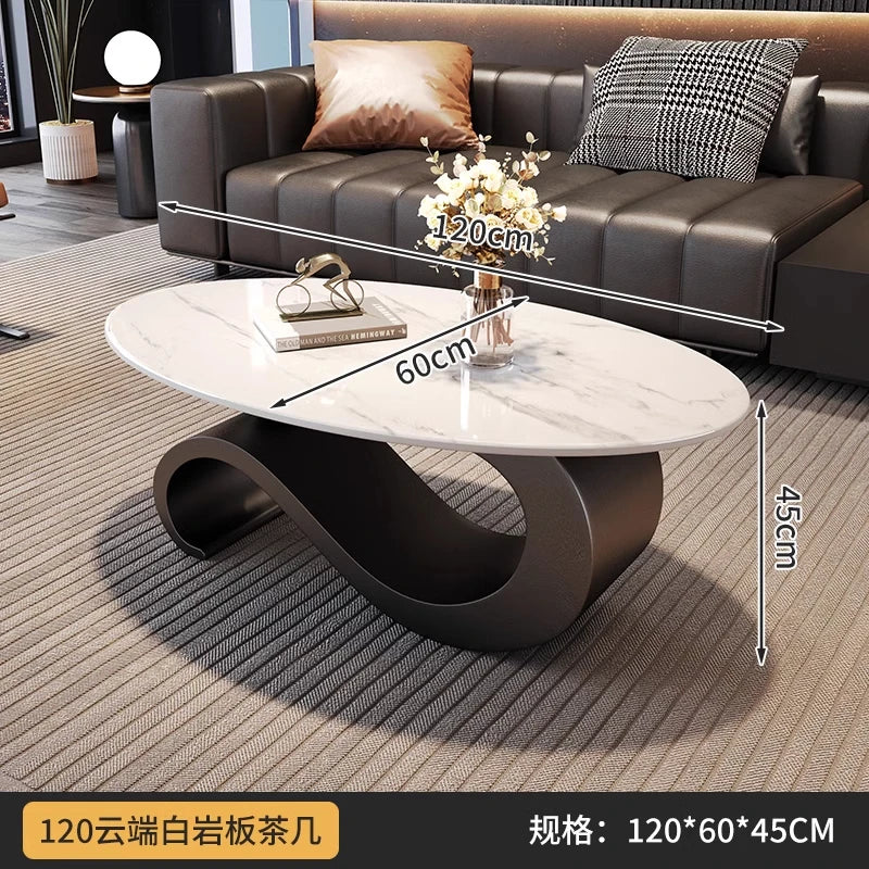 Fontaine Collection | Oval Danish-Inspired Walnut Oval - presented at scale within a designed interior in a Mid-Century Modern living room setting.