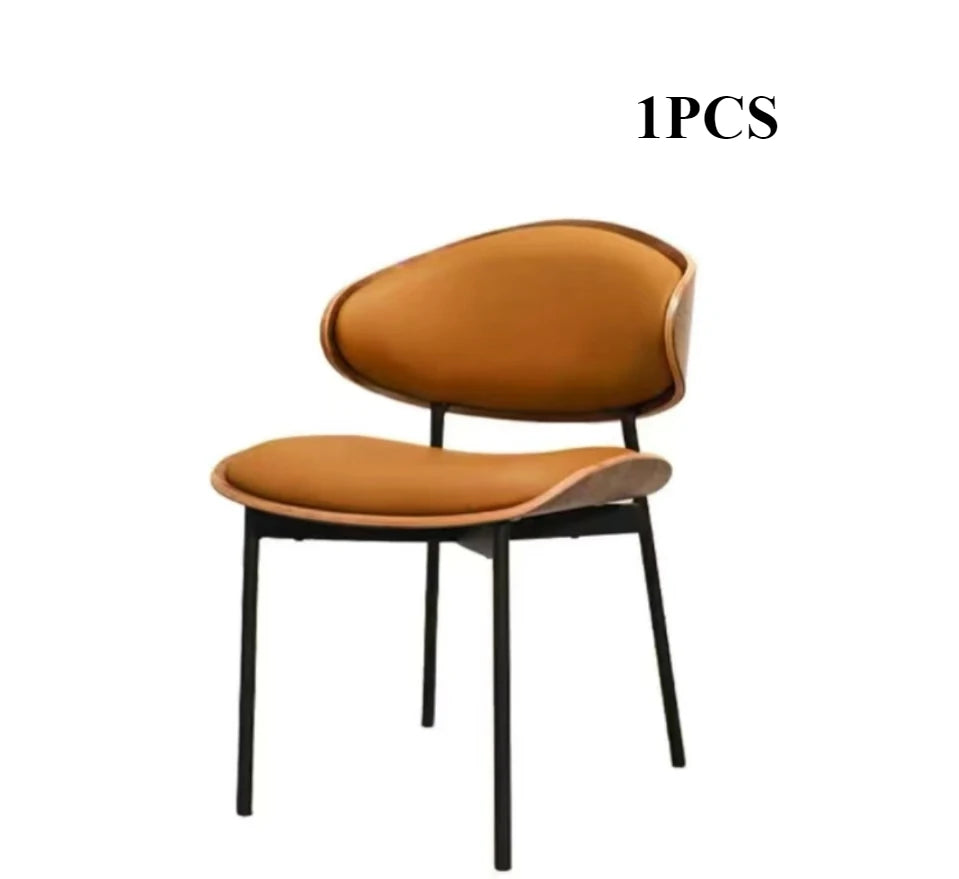 The Fontaine Cognac Leather Dining Chairs
