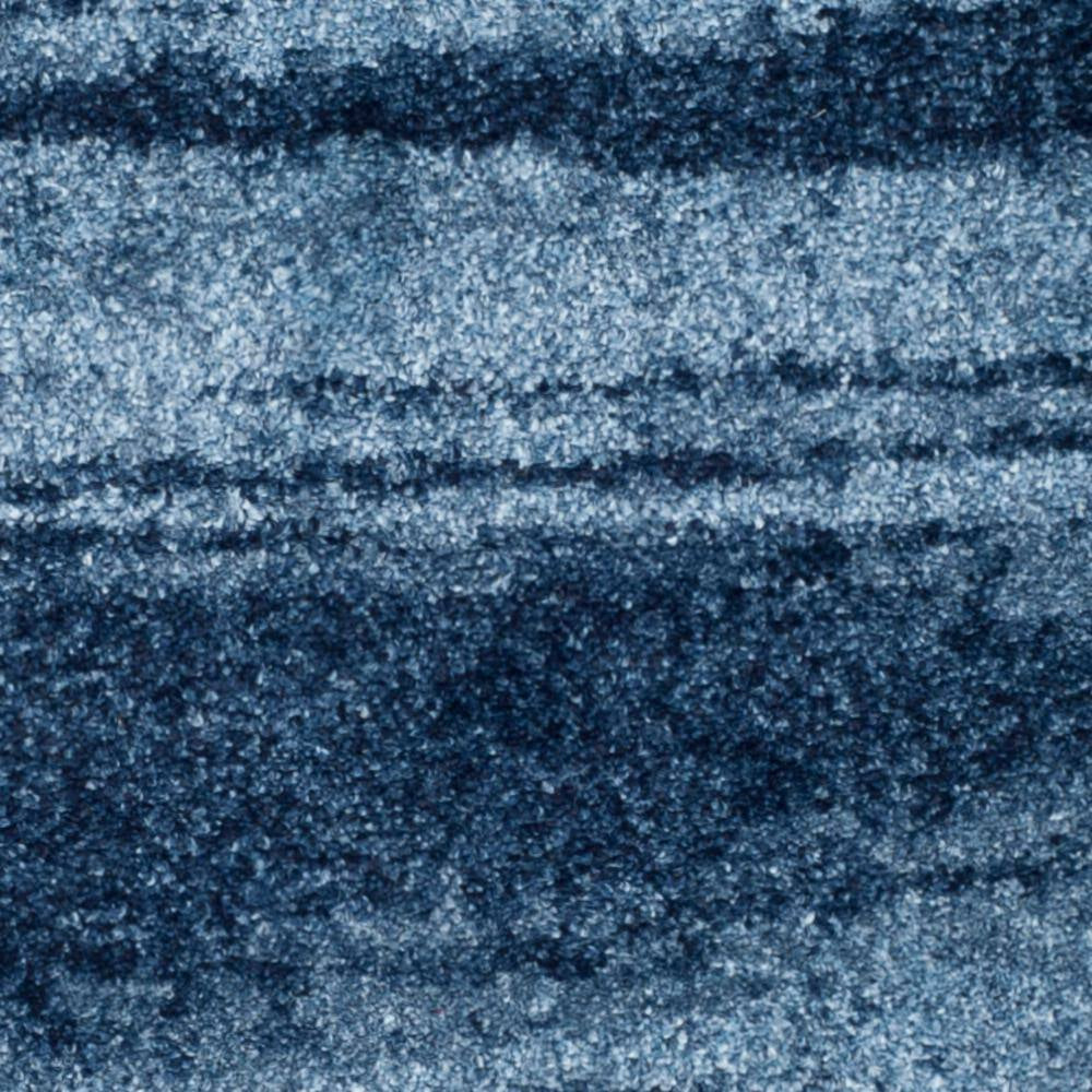 Retro Light Blue/Blue 2 Ft. X 7 Ft. Striped Runner Rug