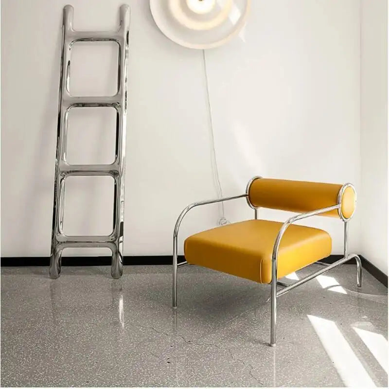 Fontaine Collection | Sculptural Atomic-Era Walnut Recliner - captured in a curated lifestyle vignette in a Mid-Century Modern living room setting.