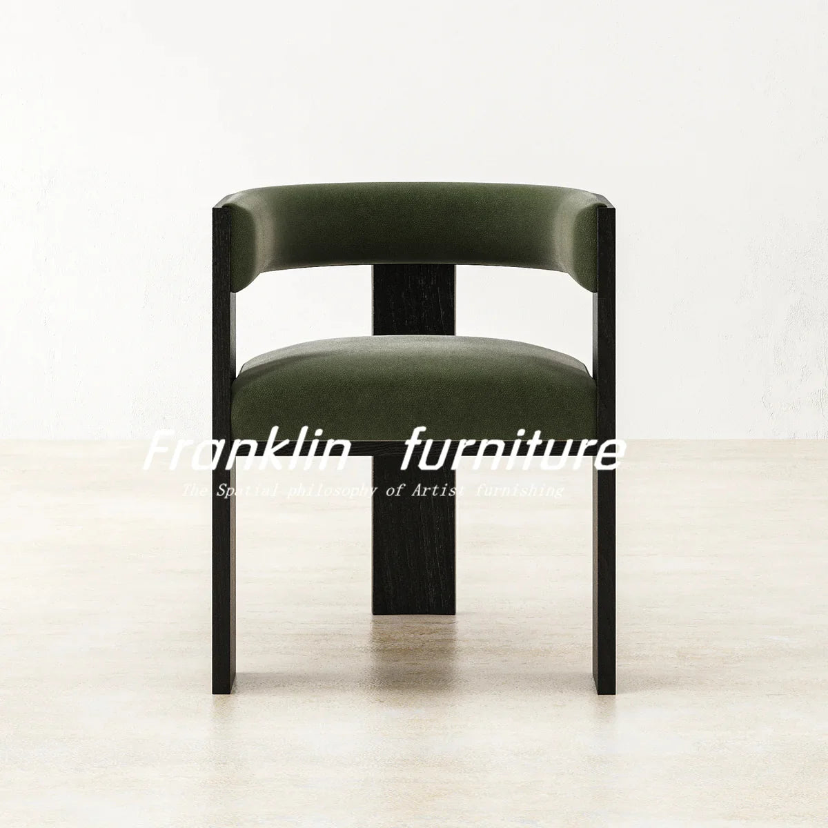 Ellington Collection | Sculptural Rattan-Woven Cane-Woven Dining Chairs - exhibiting shadow play and geometric silhouette detail in a Mid-Century Modern dining room setting.