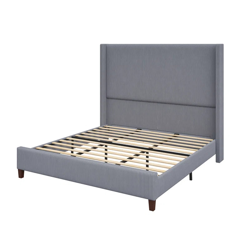 Crofford Upholstered Wingback Platform Bed