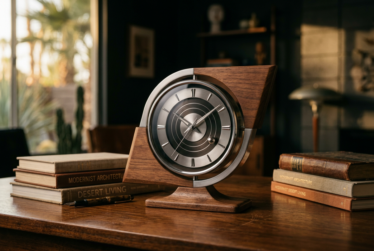 Mid-Century Asymmetric Desk Clock | Orbit Dial