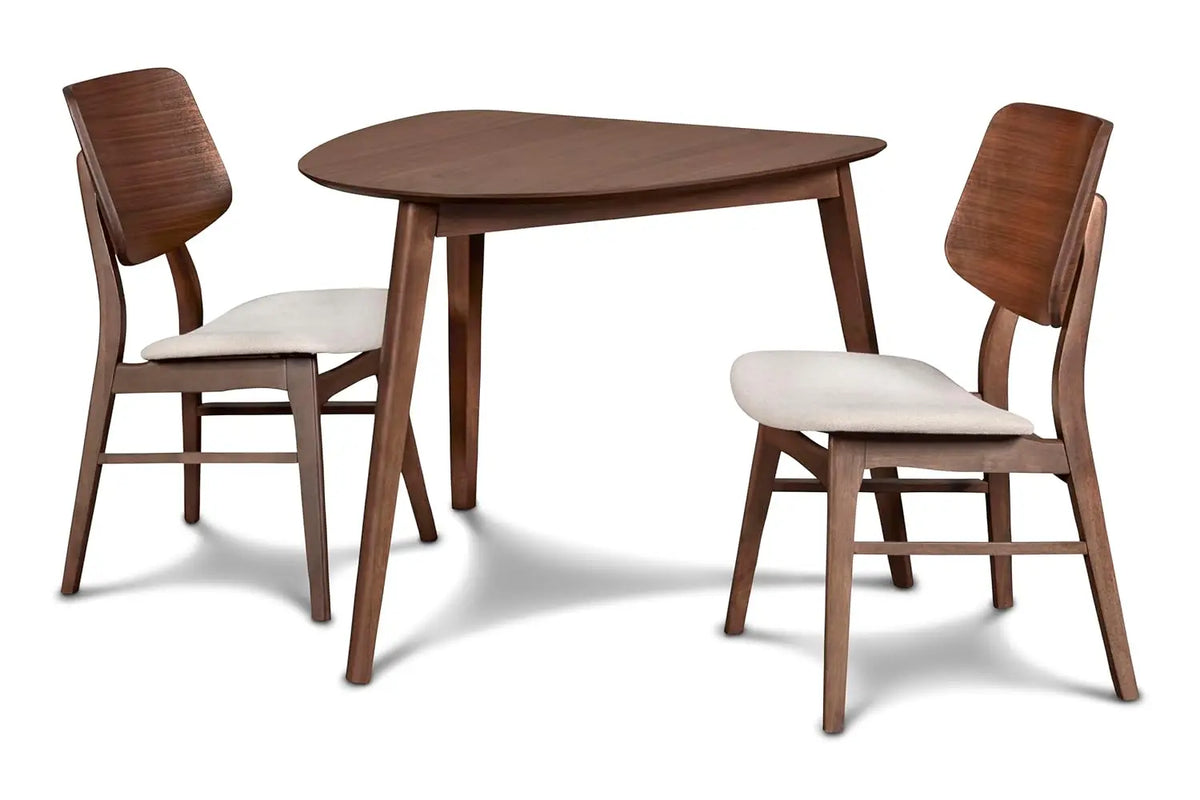 Beaumont Collection | Atomic-Era Walnut Corner Ensemble - revealing tonal warmth and surface patina under ambient light in a Mid-Century Modern living room setting.