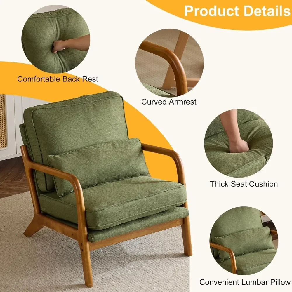 The Astoria Dark Forest Linen Accent Chair