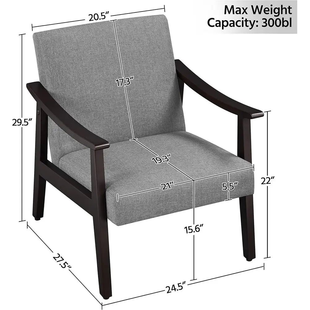 The Belmont Charcoal Upholstered Accent Duo