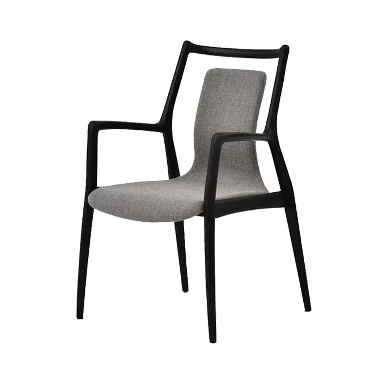 Ellington Collection | Floating Brass-Accented Walnut Armchair - detail view 18 revealing design nuance in a Mid-Century Modern living room setting.