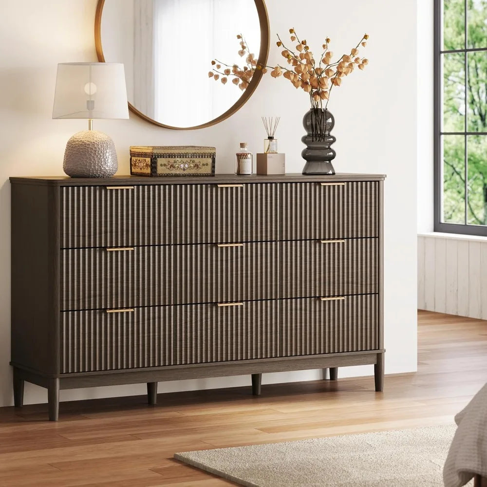 The Dresden Fluted Walnut Dresser