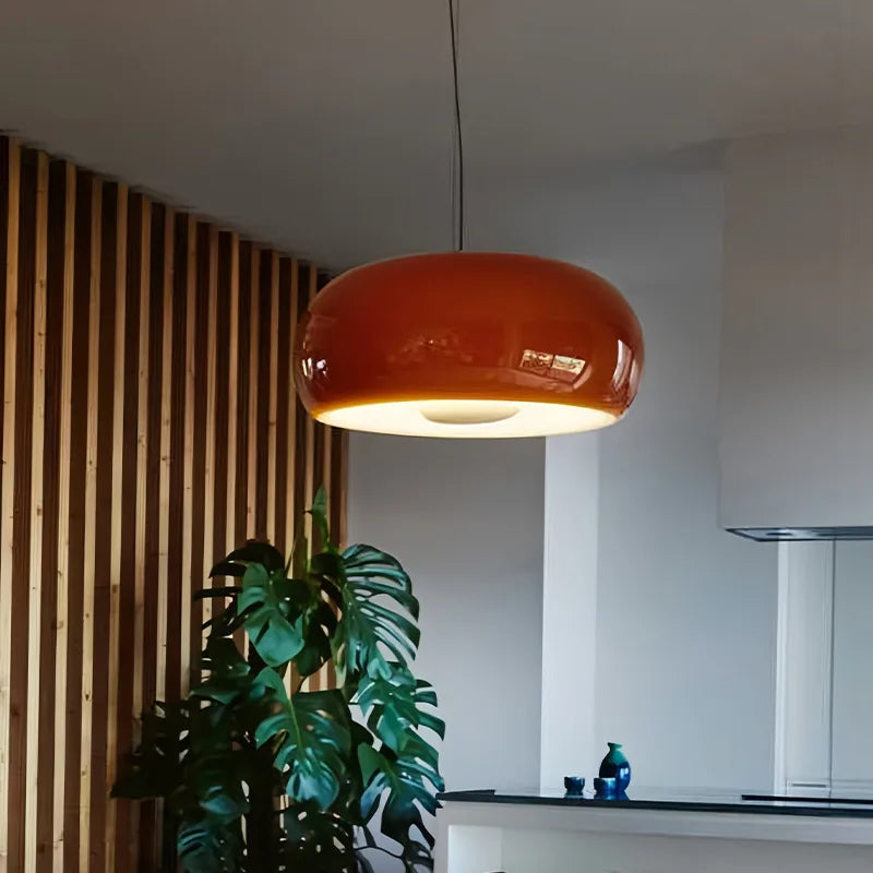 The Astoria Ruby Glass Pendant