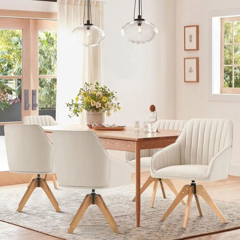 The Ellington Ivory Bouclé Swivel Chair