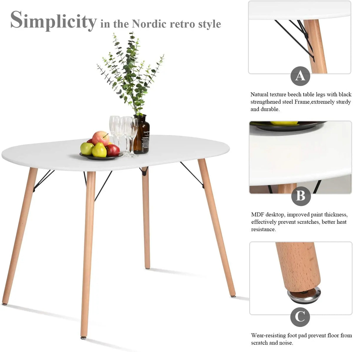Fontaine Collection | Tapered-Leg Atomic-Era Walnut Oval - captured in a curated lifestyle vignette in a Mid-Century Modern living room setting.