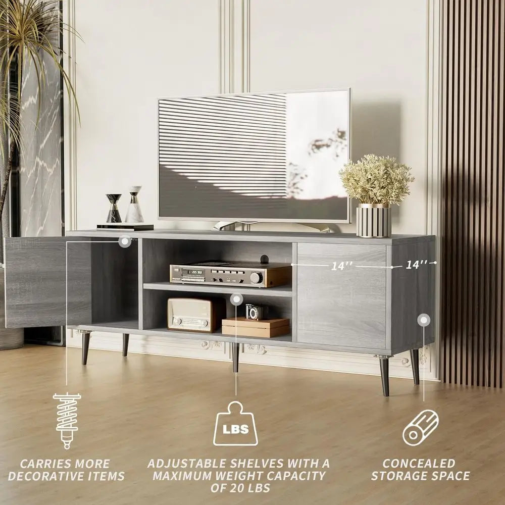 Belmont Collection | Tapered-Leg Steel-Framed Ash & Steel Console - presented at scale within a designed interior in a Mid-Century Modern entryway setting.