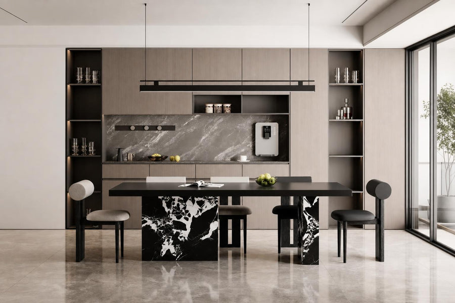 The Astoria | Walnut & Brass Dining Table